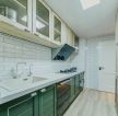 110平方一字型厨房橱柜装修设计效果图