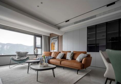 中金海棠湾130平米三居室现代装修案例