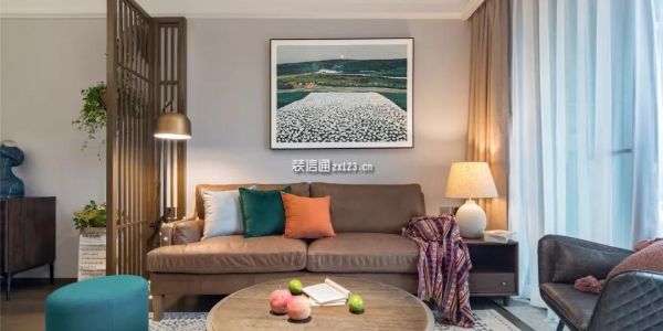 平潭·雍锦湾现代风三居室103平米设计效果图案例