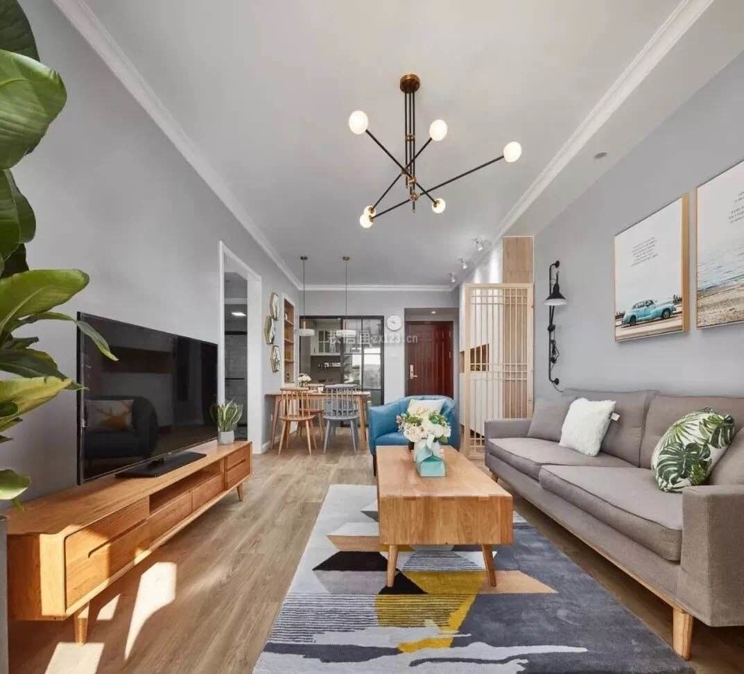 融域嘉园北欧风格115平米三居室装修案例