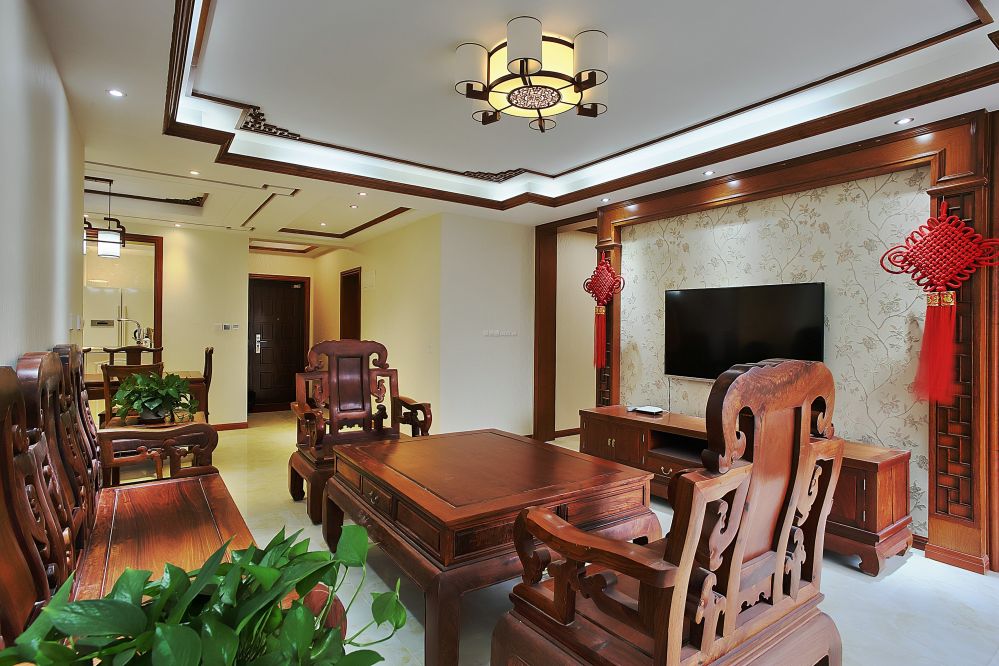 中式客厅装修设计图 中式客厅装修设计