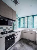 蓝光·星悦半岛现代风二居室98平米装修图案例