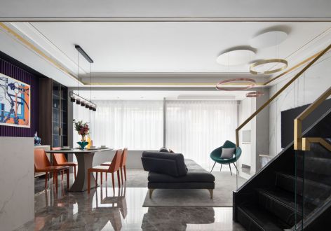 颐和天成220㎡四居室现代风格装修案例