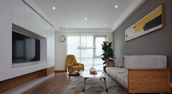 博雅西园北欧风格100平米三居室装修案例