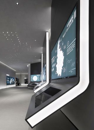 1200平科技展厅装修设计效果图片
