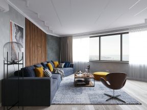 现代风格客厅布艺沙发装潢效果图片