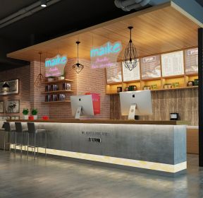 网吧前台接待台装修设计效果图-每日推荐