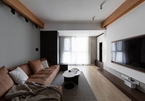 瑞和国际现代风格117平米三居室装修案例