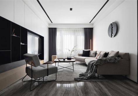 正祥特区·美居现代风109平米三居室设计效果图案例