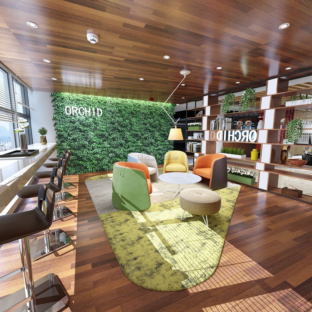 武汉办公室现代风格300平米设计方案 休息室图片_装信通网