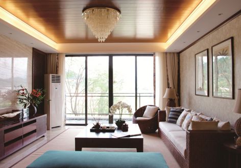 阳光美湖天地东南亚风格140平米四室两厅装修案例