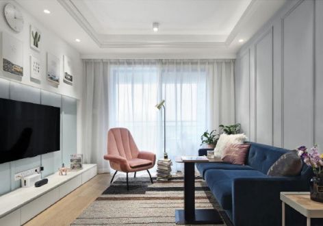 恒通国际90㎡三居室现代风格装修案例