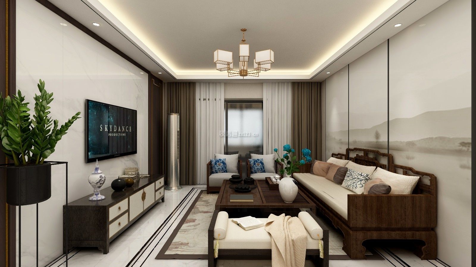 中式客厅装饰效果图片 中式客厅沙发效果图欣赏