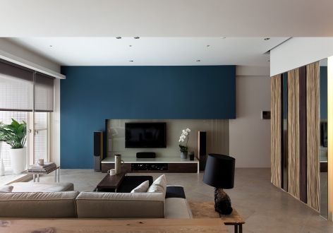 高尚领域100平米三居室现代装修案例