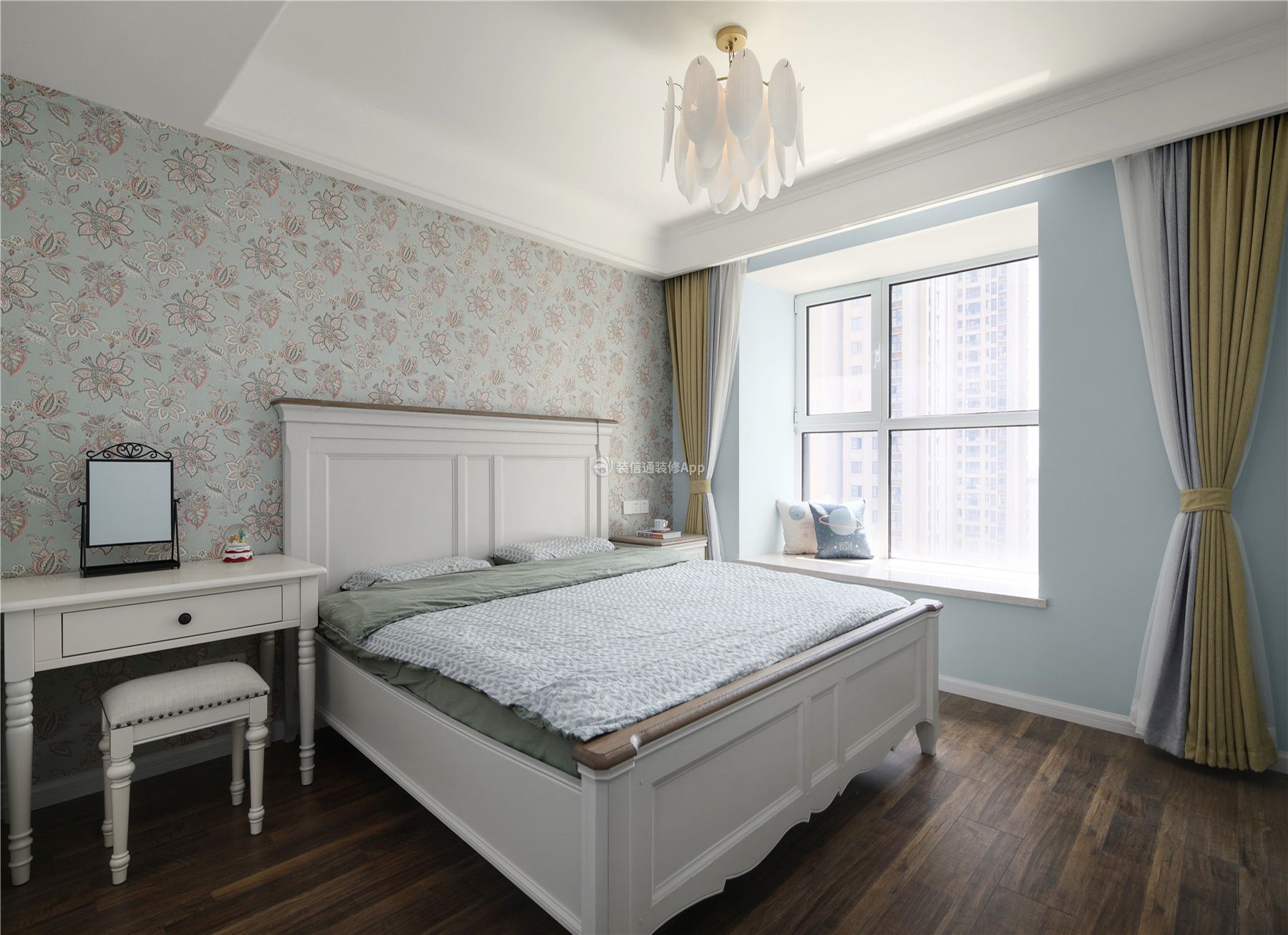 140平方米卧室床头壁纸装饰效果图
