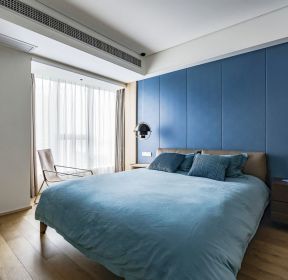 140平方米卧室蓝色背景色装修效果图-每日推荐