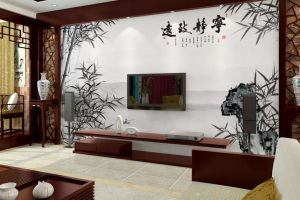中式风格家居电视背景墙