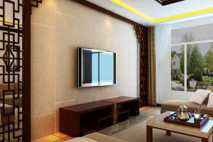 中式客厅电视背景墙怎么装修