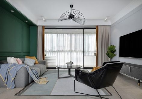 旭辉·江南赋现代风二居室92平米设计效果图案例