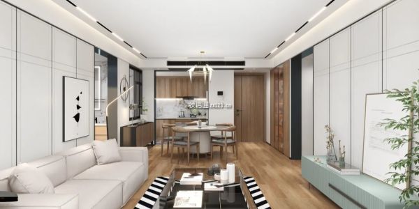 金融街融景城116㎡现代轻奢三居室装修案例