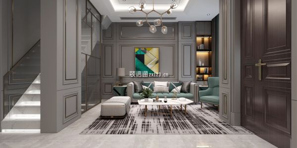 中海城美式风格300㎡设计方案