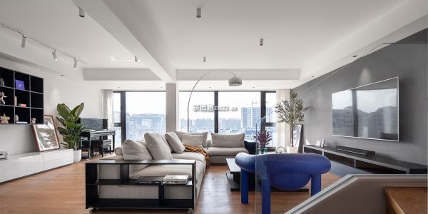 先河国际社区·南区154平现代风格三居室装修案例