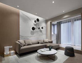 60平方米现代客厅沙发墙装修效果图