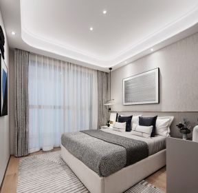 110平方米现代简约卧室装修设计效果图-每日推荐
