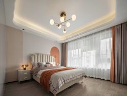 310平跃层卧室窗帘装修设计图片