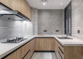 90平米三室一厅厨房现代简约装修设计图