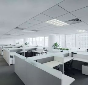 现代简约办公室办公区装潢设计效果图-每日推荐