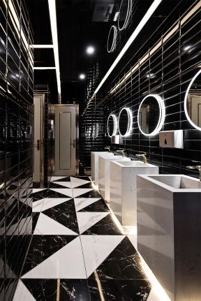 酒吧洗手间装修效果图 酒吧卫生间设计图片