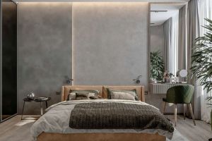 [百圣百装饰公司]不同材料不同颜色的卧室背景墙设计，你喜欢哪种呢？