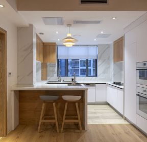 120平方米房子厨房吧台装修设计效果图-每日推荐