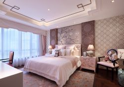 新中式风格女儿房卧室装饰图片