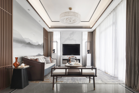 新中式客厅家装效果图 新中式客厅沙发