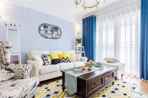[南宁金空间装饰]美式客厅蓝色墙面搭配方法 美式风格注意事项