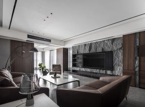 大平层房子客厅电视墙造型装修效果图