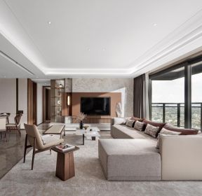 2022大平层客厅室内沙发装饰效果图-每日推荐