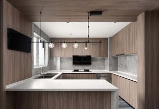 2023现代简约风格家庭厨房装修效果图