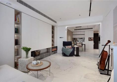 佤山凤城102㎡三居室现代风格装修案例