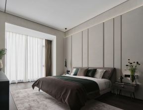 160平米四室两厅卧室床头设计装饰效果图