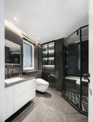 160平米四室两厅卫浴间装潢设计效果图