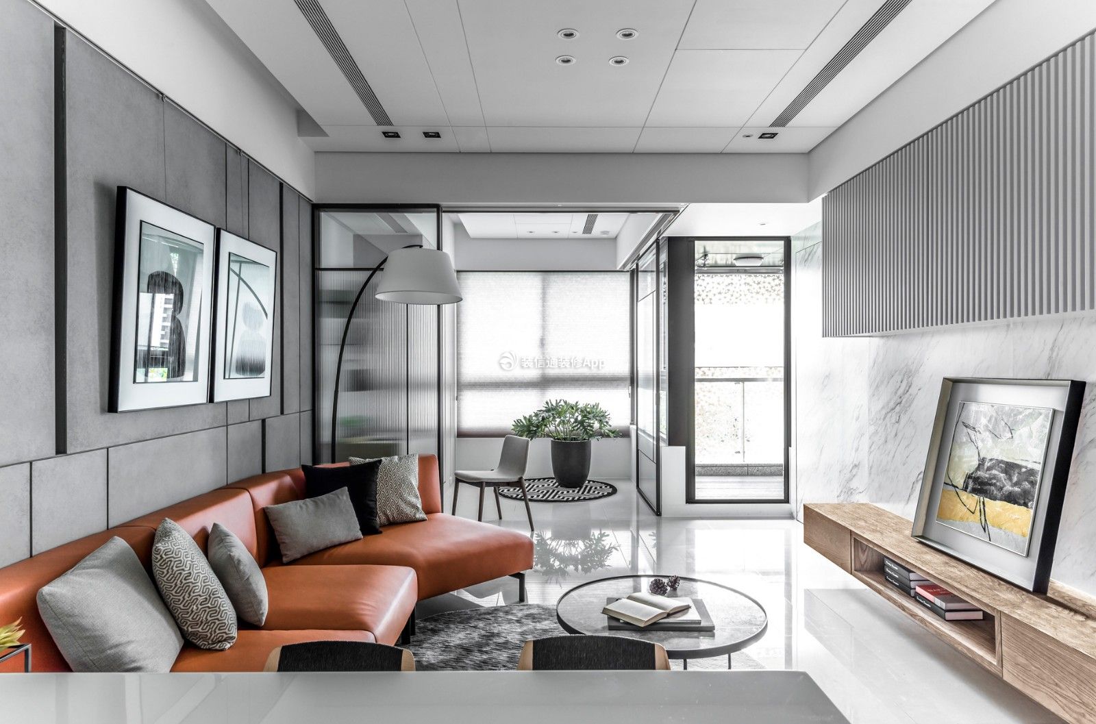 2023单身公寓客厅沙发装修效果图