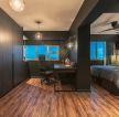 单身公寓卧室实木地板装饰效果图