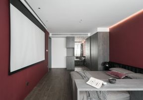 投影仪电视墙 单身公寓室内装修设计图