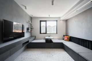 单身公寓客厅定制沙发装修效果图