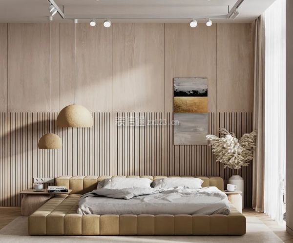 木质卧室背景墙装修效果图