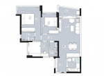 鲁能六街区   现代风 95平米 三居室 装修案例