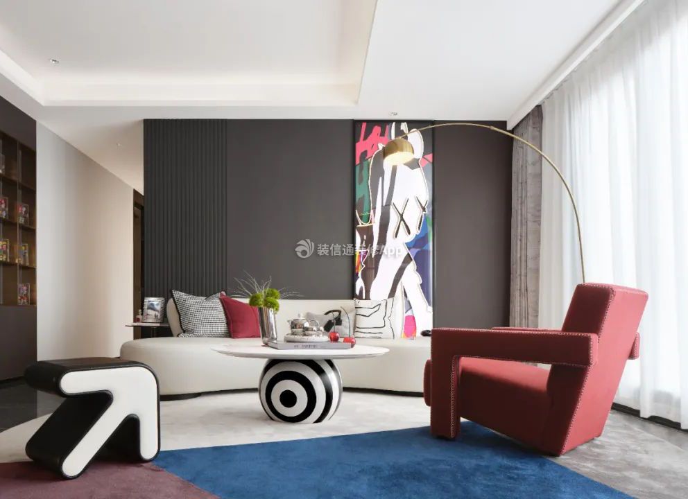家庭客厅沙发装潢设计效果图片